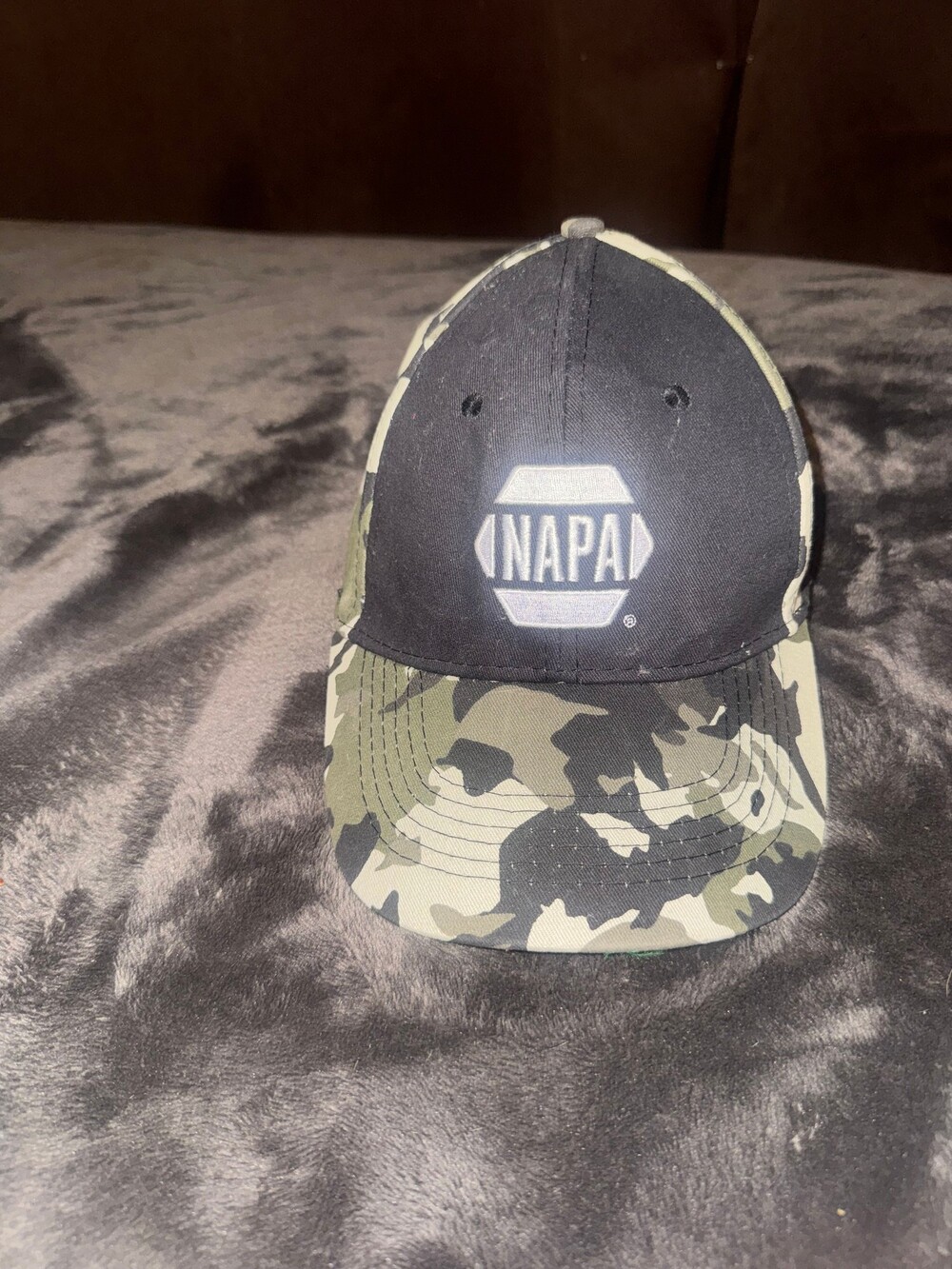 NAPA Camouflage Adjustable Cap with Logo Black and Green Camo